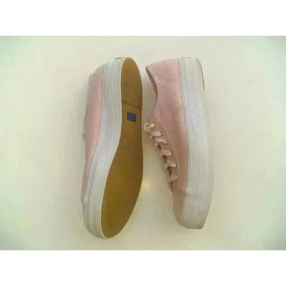 Keds Womens Triple Kick Chambray Sneakers Shoes Pink WF60331 Low Top Lace Up 10 - Picture 4 of 11